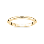 Nancy 2.00mm Dome Comfort Fit Plain Metal Band - 14K Yellow Gold