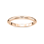 Nancy 2.00mm Dome Comfort Fit Plain Metal Band - 14K Rose Gold
