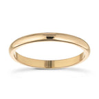 Nancy 2.00mm Dome Comfort Fit Plain Metal Band - 18K Rose Gold
