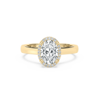 Cora LGD Cathedral Bridge Side Stone Engagement Ring - 14K Yellow Gold / 2.0ct