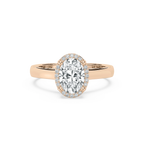 Cora LGD Cathedral Bridge Side Stone Engagement Ring - 14K Rose Gold / 2.0ct