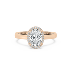 Cora LGD Cathedral Bridge Side Stone Engagement Ring - 14K Rose Gold / 3.0ct