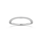 Coral 1/8 ctw Round LGD Petite Curved Band - Platinum