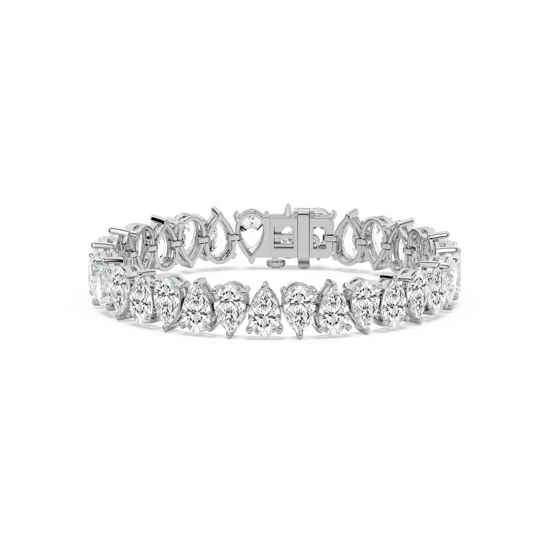 32 ctw Pear LGD Alternating Tennis Bracelet  - 7 Inches - Signature Collection