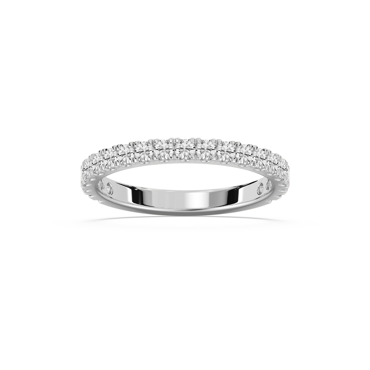 Meg 2/3 ctw Round LGD Wedding Band - 14K White Gold