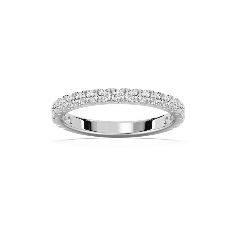 Meg 2/3 ctw Round LGD Wedding Band - 14K White Gold