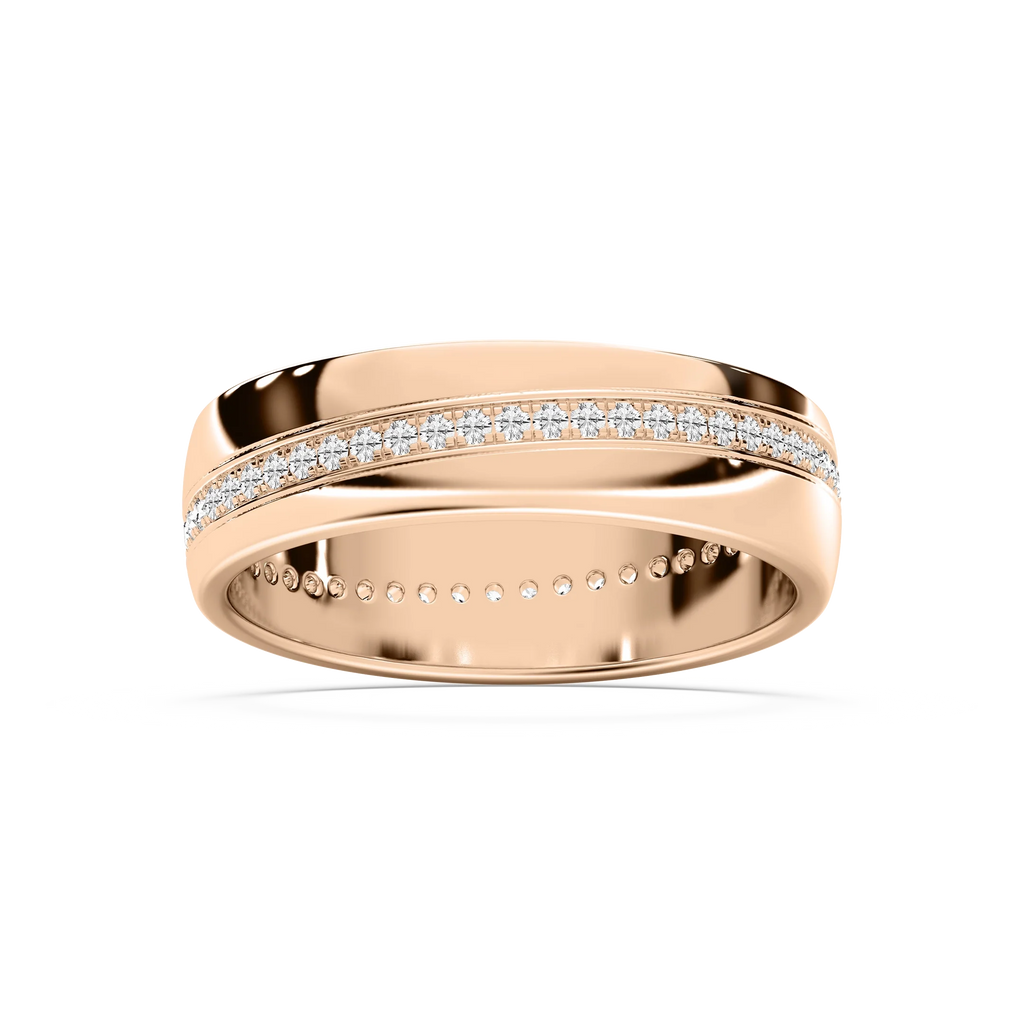 Cooper 2/5 ctw Round LGD 6.40mm Eternity Mens Wedding Band