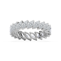 Maria 2 ⅞ ctw Marquise LGD Offset Eternity Band - 14K White Gold