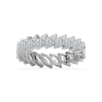 Maria 2 ⅞ ctw Marquise LGD Offset Eternity Band - 14K White Gold