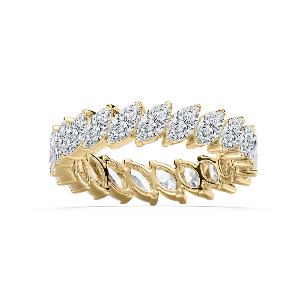 Maria 2 ⅞ ctw Marquise LGD Offset Eternity Band - 14K Yellow Gold