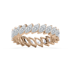 Maria 2 ⅞ ctw Marquise LGD Offset Eternity Band - 14K Rose Gold