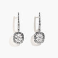 2 ⁵/₈ ctw Cushion and Round LGD Halo Drop Earrings