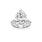 Cynthia 13 ctw Pear LGD Three Stone Engagement Ring - Signature Collection - 14K White Gold