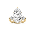 Cynthia 13 ctw Pear LGD Three Stone Engagement Ring - Signature Collection - 14K Yellow Gold