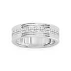 Alexander 1 ctw Round LGD 7.25mm Channel Mens Wedding Band