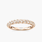 Stormi 1/6 ctw Round LGD Twist Wedding Band - 14K Rose Gold