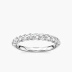 Stormi 1/6 ctw Round LGD Twist Wedding Band - 18K White Gold