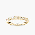 Stormi 1/6 ctw Round LGD Twist Wedding Band - 18K Yellow Gold