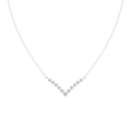 2 ctw Round LGD Radiant Chevron Necklace - 18 Inches