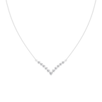 2 ctw Round LGD Radiant Chevron Necklace - 18 Inches