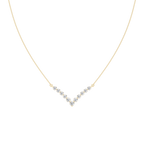 2 ctw Round LGD Radiant Chevron Necklace - 18 Inches