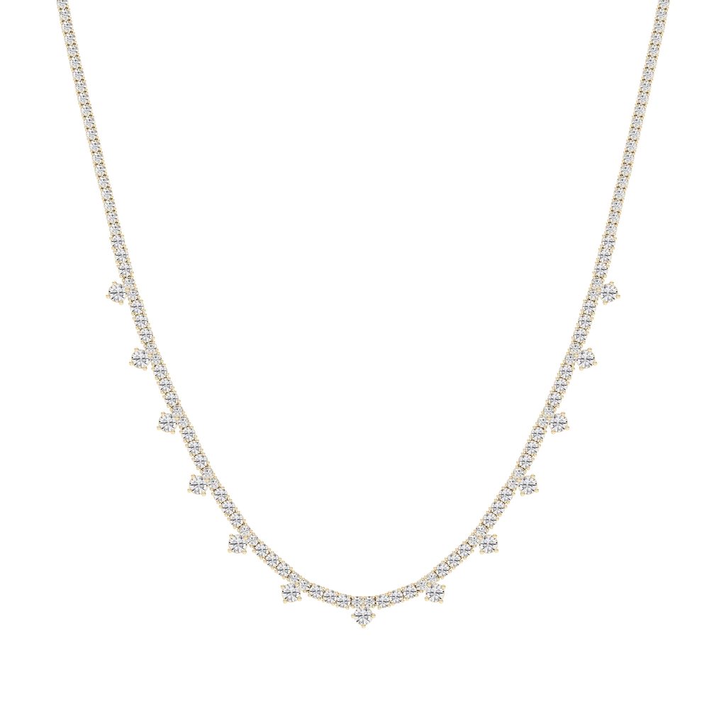 15 ½ ctw Round LGD Dangle Tennis Necklace - 18 Inches - Signature Collection