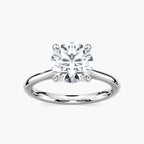 Marie LGD Cathedral Claw Prong Solitaire Engagement Ring - Platinum