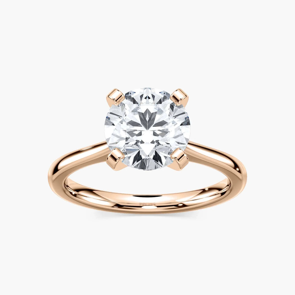 Marie LGD Cathedral Stackable Solitaire Engagement Ring - 14K Rose Gold