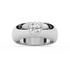 Harry 1 ct Round LGD 7.75mm Bezel Mens Wedding Band