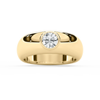 Harry 1 ct Round LGD 7.75mm Bezel Mens Wedding Band