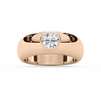 Harry 1 ct Round LGD 7.75mm Bezel Mens Wedding Band