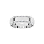 Chad 1/2 ctw Round LGD 7.00mm Double Edge Mens Wedding Band