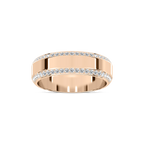 Chad 1/2 ctw Round LGD 7.00mm Double Edge Mens Wedding Band
