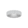 Sophie 5 ⅕ ctw Emerald LGD East West Double Row Eternity Band - 14K White Gold
