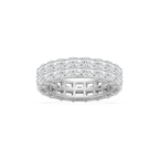 Sophie 5 ⅕ ctw Emerald LGD East West Double Row Eternity Band - 14K White Gold