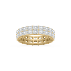 Sophie 5 ⅕ ctw Emerald LGD East West Double Row Eternity Band - 14K Yellow Gold