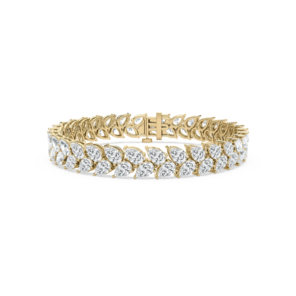 18 ½ ctw Pear LGD Double Row Bracelet - 7 Inches - Signature Collection