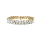18 ½ ctw Pear LGD Double Row Bracelet - 7 Inches - Signature Collection