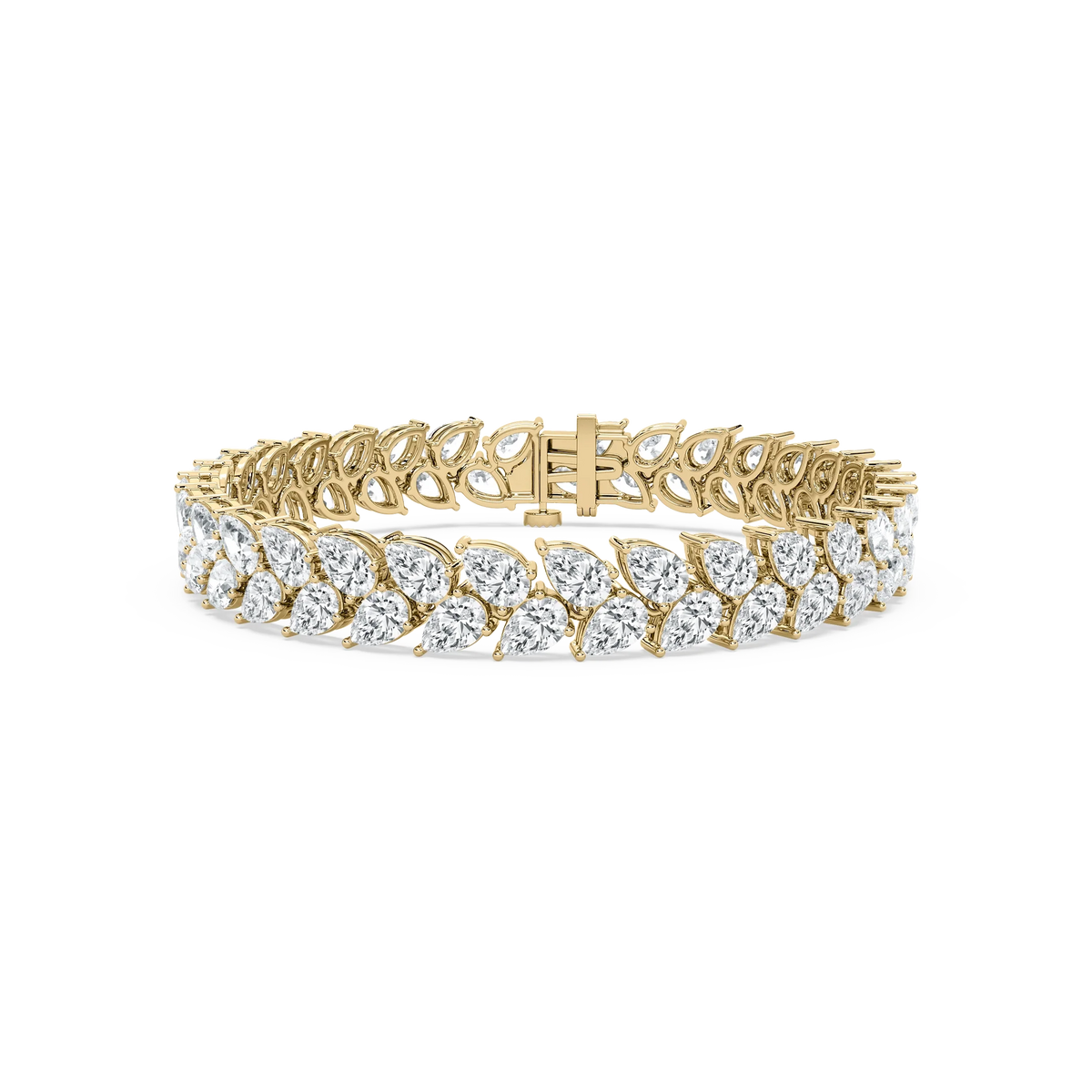 18 ½ ctw Pear LGD Double Row Bracelet - 7 Inches - Signature Collection