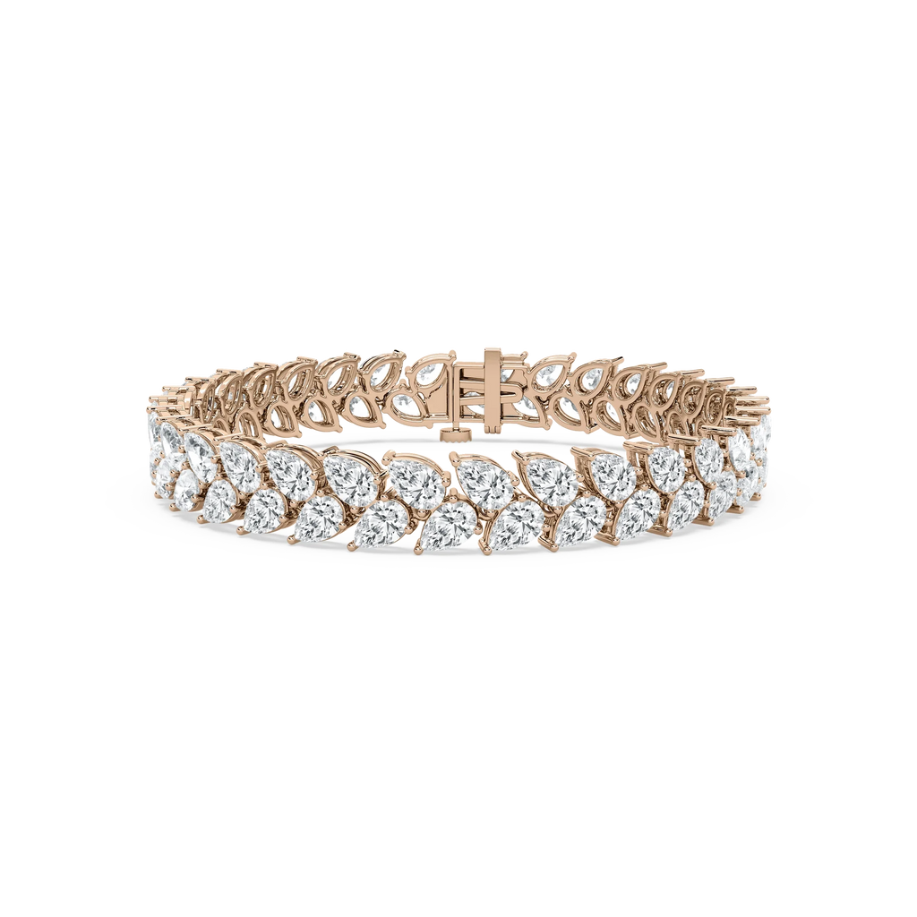 18 ½ ctw Pear LGD Double Row Bracelet - 7 Inches - Signature Collection