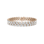 18 ½ ctw Pear LGD Double Row Bracelet - 7 Inches - Signature Collection