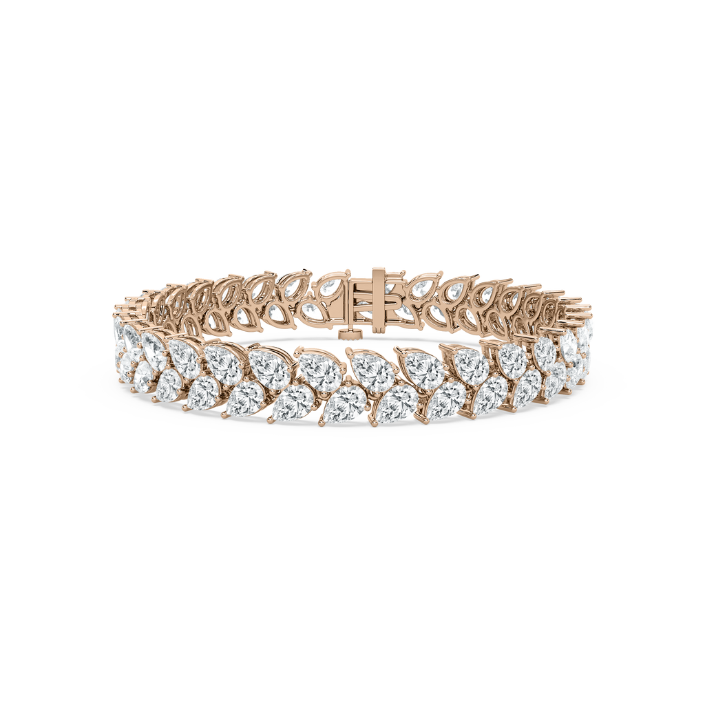 18 ½ ctw Pear LGD Double Row Bracelet - 7 Inches - Signature Collection