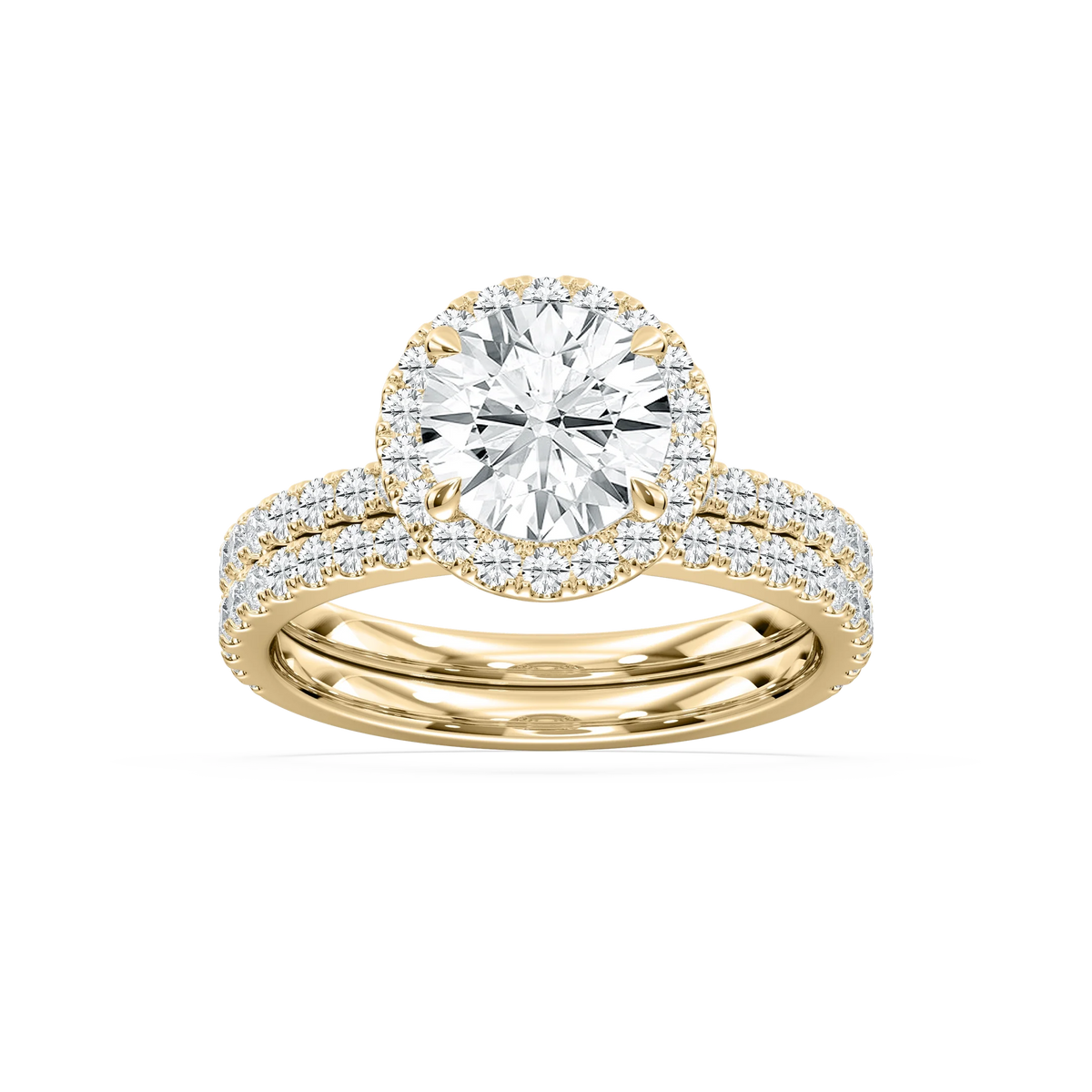 Dream LGD Halo Classic Prong Wedding Set