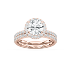 Dream LGD Halo Classic Prong Wedding Set