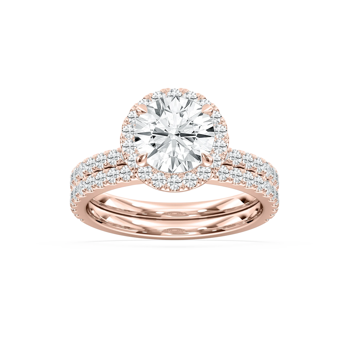 Dream LGD Halo Classic Prong Wedding Set