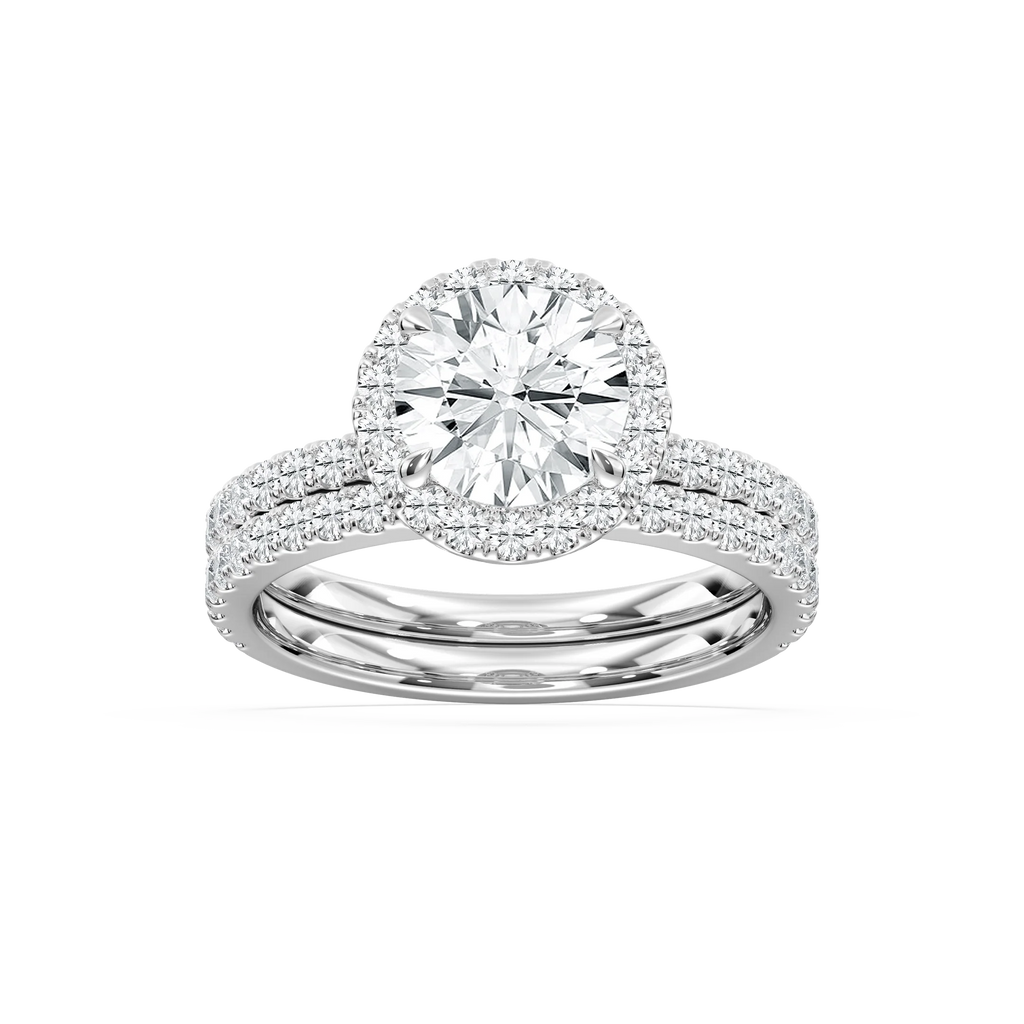 Dream LGD Halo Classic Prong Wedding Set
