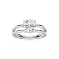 Duet 2 ctw Round LGD Duet Split Shank Solitaire Engagement Ring - 14K White Gold / F-VS2