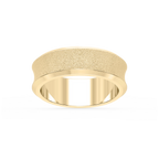 Dune 6.00mm Concave Bevel Plain Metal Band - 14K Yellow Gold / Stone