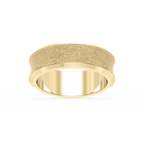 Dune 6.00mm Concave Bevel Plain Metal Band - 14K Yellow Gold / Wire Matte