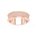 Dune 6.00mm Concave Bevel Plain Metal Band - 18K Rose Gold / Stone